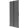 Mexen Velar L Badewannenwand 2-flügelig verschiebbar 85 x 150 cm, graphit, gebürstet Gun Gray - 896-085-003-41-66