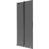 Mexen Velar L Badewannenabtrennung 2-flügelig verschiebbar 85 x 150 cm, Graphit, Gunmetal - 896-085-003-41-95
