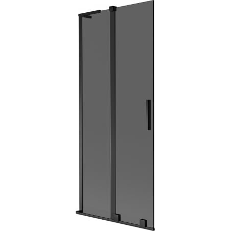 Mexen Velar L Badewannenfaltwand 2-flügelig verschiebbar 85 x 150 cm, Graphit, Schwarz - 896-085-003-41-70