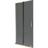 Mexen Velar L Badewannenabtrennung 2-teilig verschiebbar 90 x 150 cm, Graphit, Gold - 896-090-003-41-50