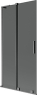 Mexen Velar L Badewannenabtrennung, 2-flügelig, verschiebbar, 90 x 150 cm, Graphit, gebürstet gun gray - 896-090-003-41-66