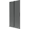 Mexen Velar L Duschwand für die Badewanne 2-flügelig verschiebbar 90 x 150 cm, Grafit, Gun Metal - 896-090-003-41-95