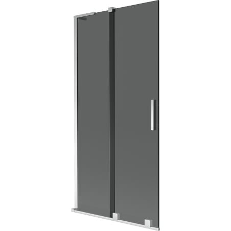 Mexen Velar L Badewannenabtrennung 2-flügelig Schiebetür 95 x 150 cm, graphit, chrom - 896-095-003-41-01