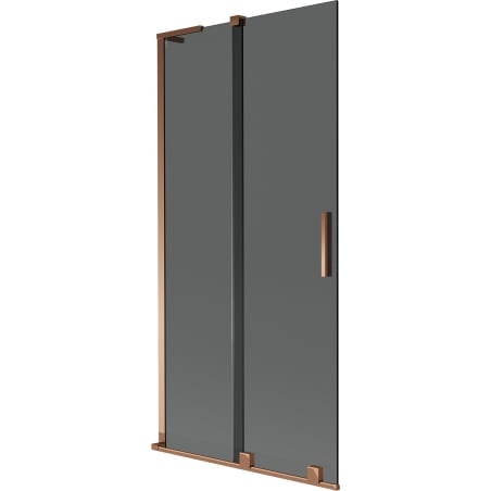 Mexen Velar L Badewannenabtrennung 2-flügelig, verschiebbar, 95 x 150 cm, Graphit, Roségold - 896-095-003-41-60