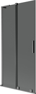 Mexen Velar L Badewannenabtrennung 2-flügelig verschiebbar 95 x 150 cm, Graphit, gebürstetes Gun Gray - 896-095-003-41-66