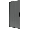 Mexen Velar L Badewannenwand 2-teilig verschiebbar 95 x 150 cm, Graphit, Schwarz - 896-095-003-41-70