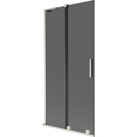 Mexen Velar L Badewannenabtrennung 2-flügelig verschiebbar 95 x 150 cm, Grafit, gebürsteter Nickel - 896-095-003-41-97
