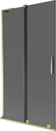 Mexen Velar L Duschabtrennung, 2-flügelig, verschiebbar, 100 x 150 cm, Graphit, Gold - 896-100-003-41-50