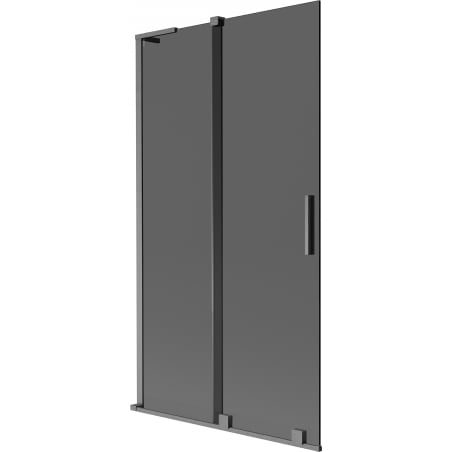 Mexen Velar L Badewannenfaltwand 2-flügelig verschiebbar 100 x 150 cm, grafit, gun gray gebürstet - 896-100-003-41-66