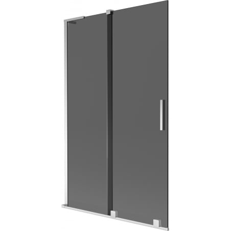 Mexen Velar L Badewannenabtrennung 2-flügelig schiebbar 110 x 150 cm, graphit, chrom - 896-110-003-41-01