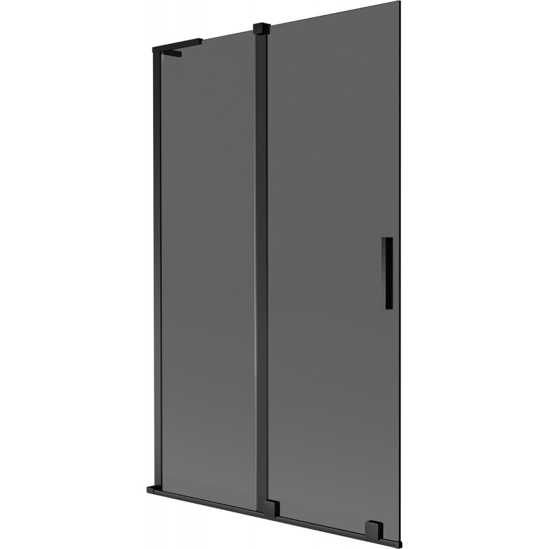 Mexen Velar L Duschwand 2-flügelig Schiebetür 110 x 150 cm, graphit, schwarz - 896-110-003-41-70