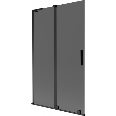 Mexen Velar L Duschwand 2-flügelig Schiebetür 110 x 150 cm, graphit, schwarz - 896-110-003-41-70