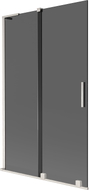 Mexen Velar L Badewannenabtrennung 2-flügelig, verschiebbar 110 x 150 cm, Graphit, gebürsteter Nickel - 896-110-003-41-97