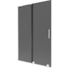 Mexen Velar L 2-flügelige, verschiebbare Badewannenabtrennung 120 x 150 cm, graphit, weiß - 896-120-003-41-20