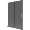 Mexen Velar L Duschabtrennung 2-flügelig, verschiebbar 120 x 150 cm, Graphit, Roségold - 896-120-003-41-60