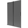 Mexen Velar L Badewannenabtrennung, 2-flügelig, verschiebbar, 120 x 150 cm, Graphit, gebürstetes Gun Gray - 896-120-003-41-66