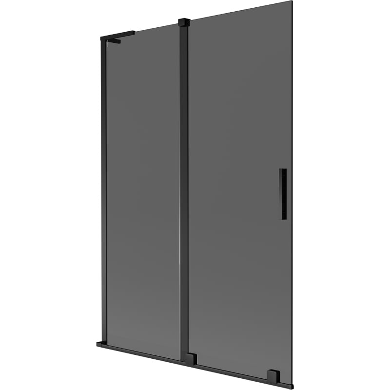 Mexen Velar L Badewannen-Paravan, 2-teilig verschiebbar, 120 x 150 cm, Graphit, Schwarz - 896-120-003-41-70