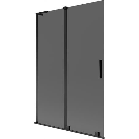 Mexen Velar L Badewannen-Paravan, 2-teilig verschiebbar, 120 x 150 cm, Graphit, Schwarz - 896-120-003-41-70