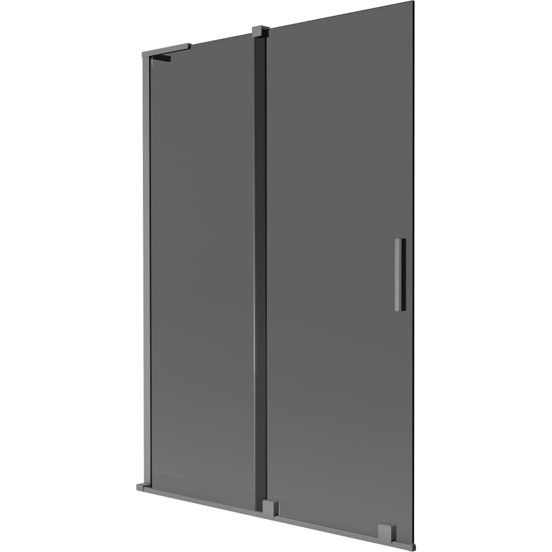 Mexen Velar L Badewannenabtrennung 2-flügelig, verschiebbar 120 x 150 cm, Grafit, Gun Metal - 896-120-003-41-95