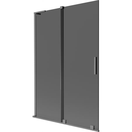 Mexen Velar L Badewannenabtrennung 2-flügelig, verschiebbar 120 x 150 cm, Grafit, Gun Metal - 896-120-003-41-95