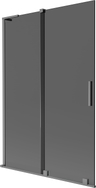 Mexen Velar L Badewannenabtrennung 2-flügelig, verschiebbar 120 x 150 cm, Grafit, Gun Metal - 896-120-003-41-95
