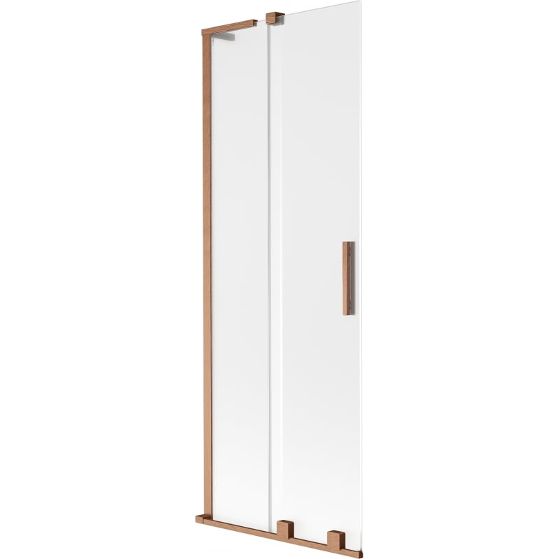 Mexen Velar L Badewannenwand 2-teilig, verschiebbar 70 x 150 cm, matt, gebürstetes Kupfer - 896-070-003-31-65