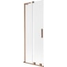 Mexen Velar L Badewannenwand 2-teilig, verschiebbar 70 x 150 cm, matt, gebürstetes Kupfer - 896-070-003-31-65