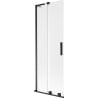 Mexen Velar L Badewannen-Abtrennung 2-flügelig, verschiebbar, 70 x 150 cm, matt, schwarz - 896-070-003-31-70