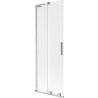 Mexen Velar L Badewannenabtrennung 2-flügelig, schiebbar 70 x 150 cm, matt, gebürsteter Nickel - 896-070-003-31-97