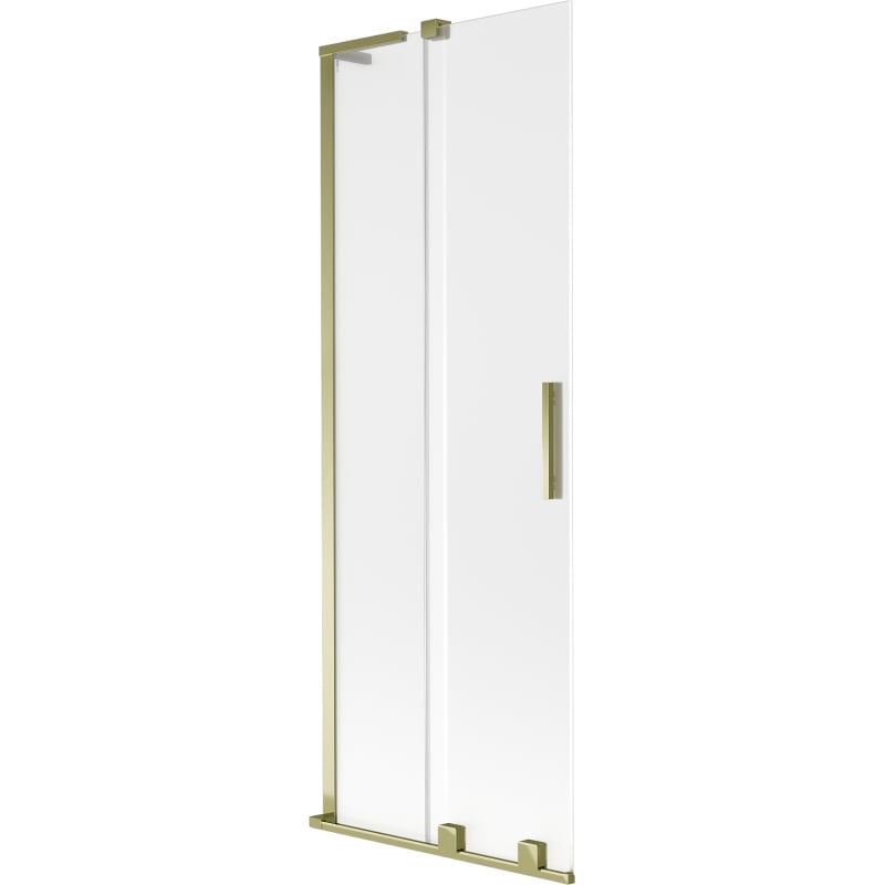 Mexen Velar L Badewannen-Faltwand 2-teilig, schiebbar 75 x 150 cm, matt, gold - 896-075-003-31-50