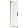 Mexen Velar L Badewannen-Faltwand 2-teilig, schiebbar 75 x 150 cm, matt, gold - 896-075-003-31-50