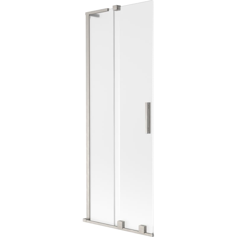 Mexen Velar L Badewannenfaltwand 2-flügelig verschiebbar 75 x 150 cm, matt, gebürsteter Nickel - 896-075-003-31-97