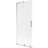 Mexen Velar L Badewannenabtrennung 2-flügelig verschiebbar 80 x 150 cm, Frost, Chrom - 896-080-003-31-01