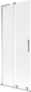 Mexen Velar L Badewannenabtrennung 2-flügelig verschiebbar 80 x 150 cm, Frost, Chrom - 896-080-003-31-01