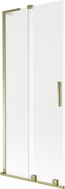 Mexen Velar L Wannen- Duschwand 2-teilig verschiebbar 80 x 150 cm, satiniert, gold - 896-080-003-31-50