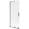 Mexen Velar L Wannenspritzschutz 2-flügelig, verschiebbar 80 x 150 cm, Frost, gebürstetes Gun Gray - 896-080-003-31-66