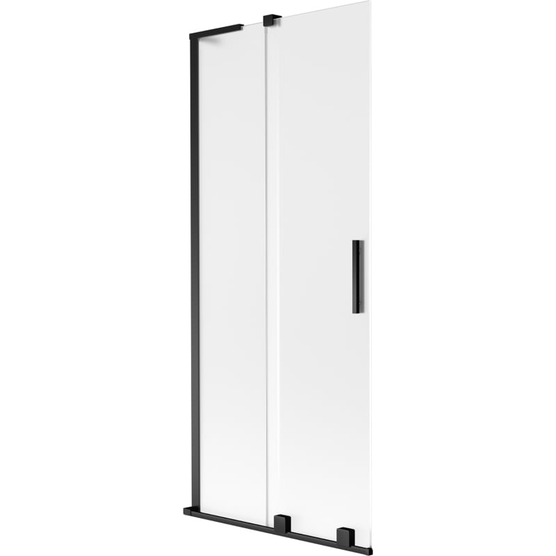 Mexen Velar L Wannenschirm 2-flügelig, verschiebbar 80 x 150 cm, matt, schwarz - 896-080-003-31-70
