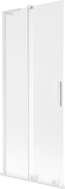 Mexen Velar L Badewannenabtrennung 2-flügelig, 85 x 150 cm, satiniert, weiß - 896-085-003-31-20
