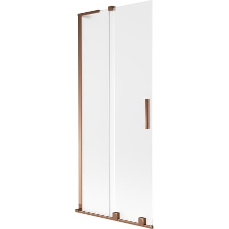 Mexen Velar L Badewannenfaltwand 2-flügelig verschiebbar 85 x 150 cm, matt, Roségold - 896-085-003-31-60
