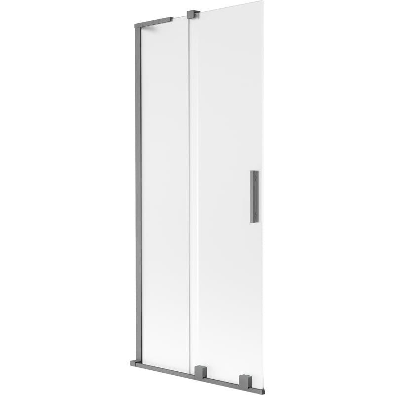 Mexen Velar L Badewannenabtrennung 2-flügelig, 85 x 150 cm, matt, Gun Metal - 896-085-003-31-95