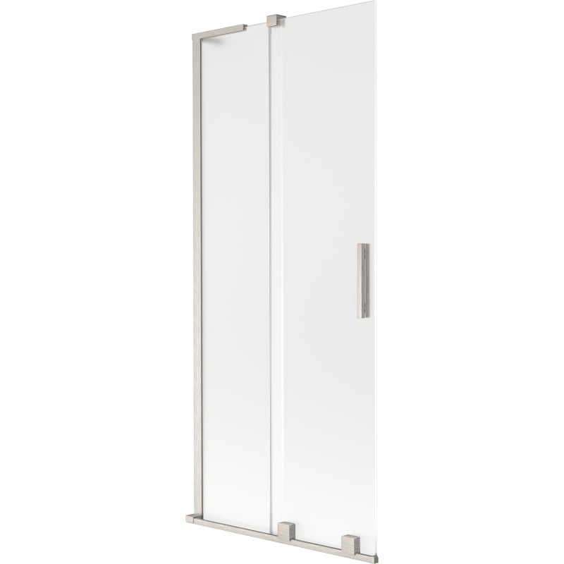 Mexen Velar L Badewannenfaltwand 2-flügelig, schiebbar 85 x 150 cm, matt, gebürsteter Nickel - 896-085-003-31-97