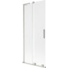 Mexen Velar L Badewannenfaltwand 2-flügelig, schiebbar 85 x 150 cm, matt, gebürsteter Nickel - 896-085-003-31-97