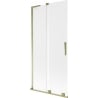 Mexen Velar L Badewannenwand 2-flügelig, verschiebbar 90 x 150 cm, matt, gold - 896-090-003-31-50