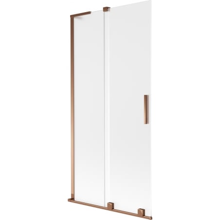 Mexen Velar L Duschwand 2-flügelig verschiebbar 90 x 150 cm, Milchglas, Roségold - 896-090-003-31-60