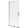 Mexen Velar L Badewannenwand 2-flügelig verschiebbar 90 x 150 cm, matt, gebürstetes Kupfer - 896-090-003-31-65