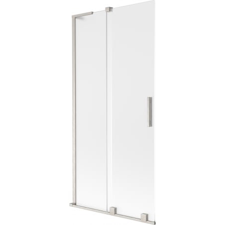 Mexen Velar L Badewannenabtrennung 2-flügelig, verschiebbar 90 x 150 cm, matt, gebürsteter Nickel - 896-090-003-31-97