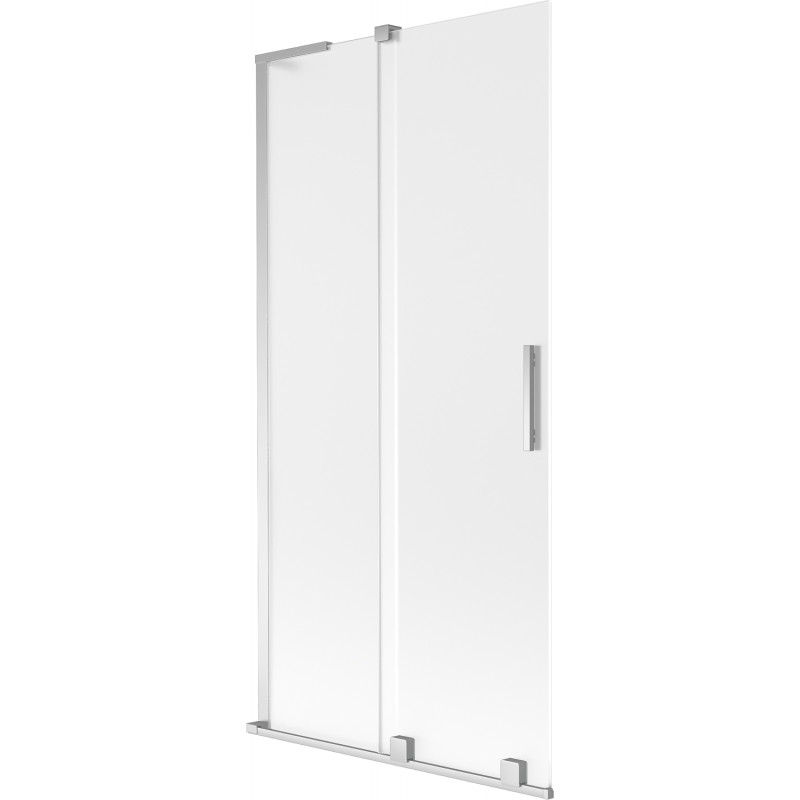 Mexen Velar L Badewannenabtrennung 2-flügelig verschiebbar 95 x 150 cm, matt, chrom - 896-095-003-31-01