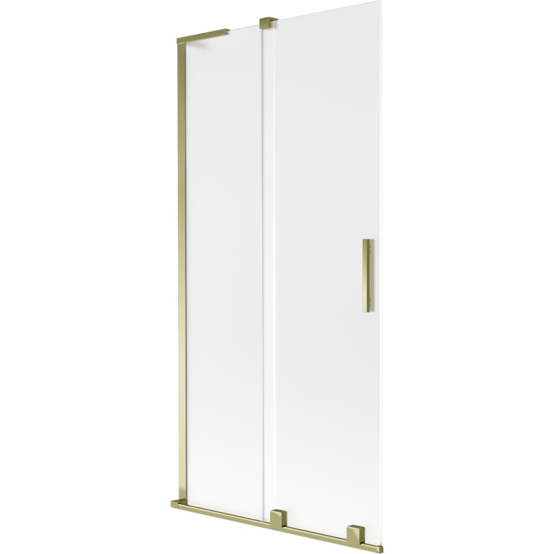 Mexen Velar L Badewannenaufsatz, 2-flügelig, 95 x 150 cm, satiniert, gold - 896-095-003-31-50