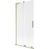 Mexen Velar L Badewannenwand 2-flügelige Schiebetür 95 x 150 cm, satiniert, gold gebürstet - 896-095-003-31-55