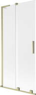Mexen Velar L Badewannenwand 2-flügelige Schiebetür 95 x 150 cm, satiniert, gold gebürstet - 896-095-003-31-55